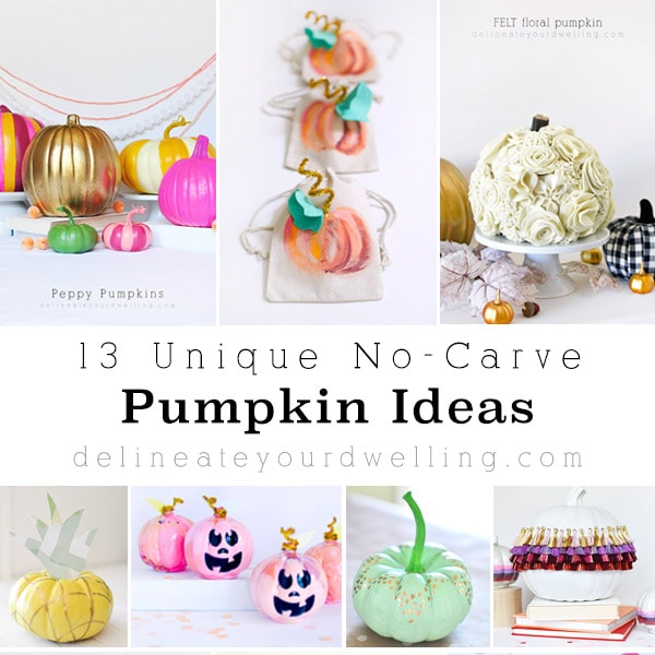 1-13 Unique No Carve Pumpkin Ideas