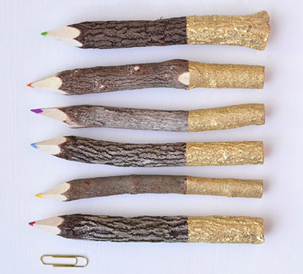 How to make Gold Dipped Pencils