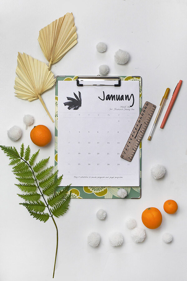 Free January 2021 Printable Calendar