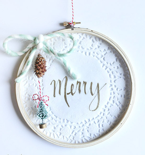 Embroidery Hoop Christmas Decor