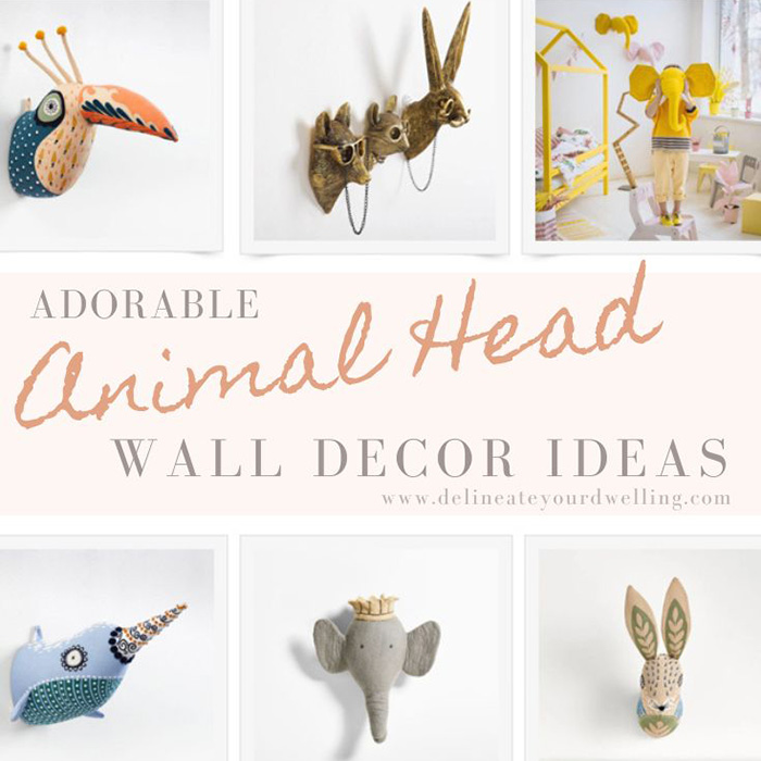 1- Animal Head Wall Decor Ideas