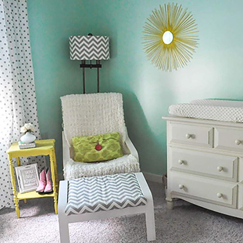 1- Aqua Yellow Gray Nursery Tour