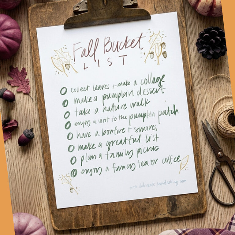 1- Autumn Bucket List printable