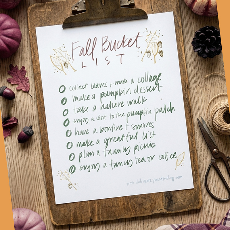 1- Autumn Bucket List printable