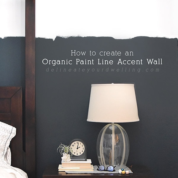 DIY Organic Paint Line Accent Wall