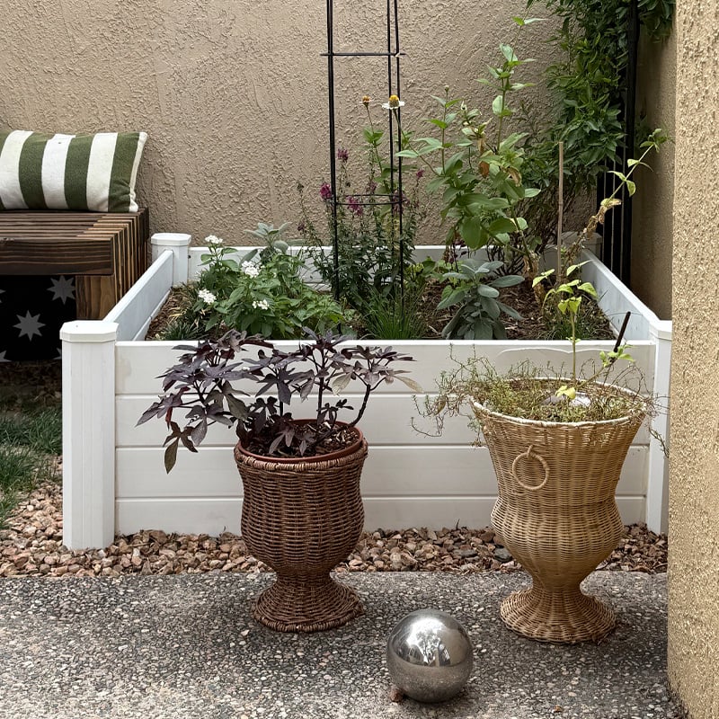1 - Cutting Plastic Vinyl Raised Garden beds - herbs flowers