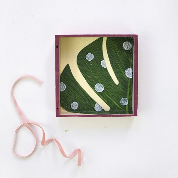 DIY Monstera Leaf Shadowbox