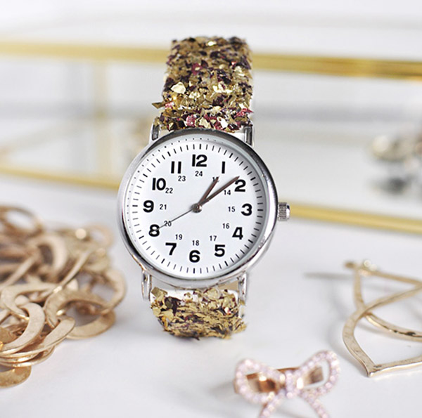 DIY Glitter Watch