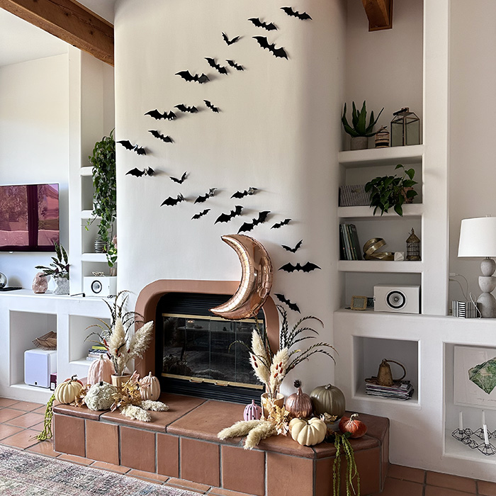 1-Fall Bat Fireplace