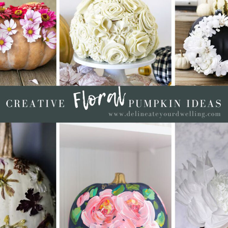 1-Floral Pumpkin carving ideas