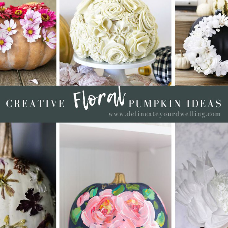 1-Floral Pumpkin carving ideas