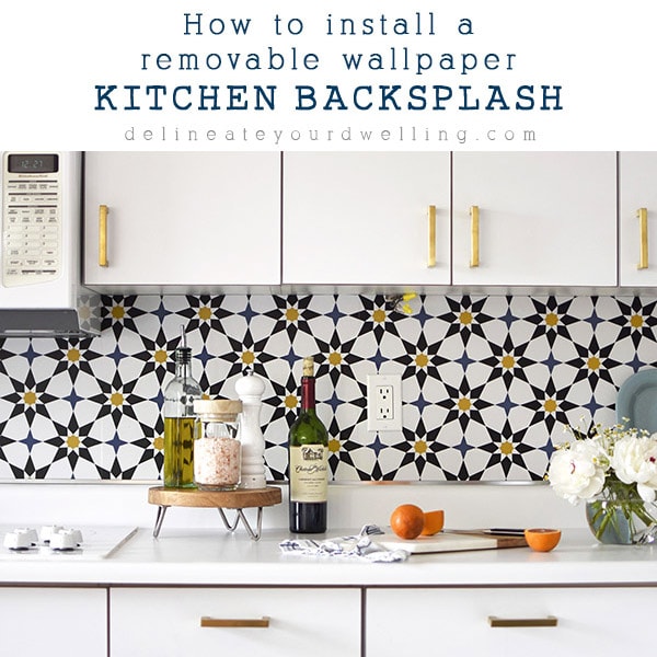 1-Install Kitchen Wallpaper Backsplash