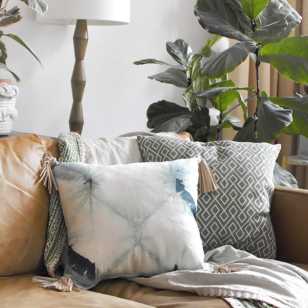 How to make and add leather tassels to a pillow