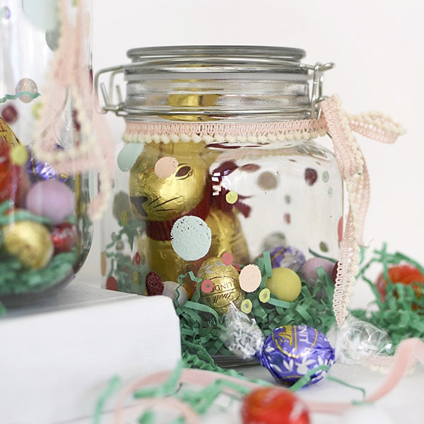 Polka Dot Mason Jar Easter Basket