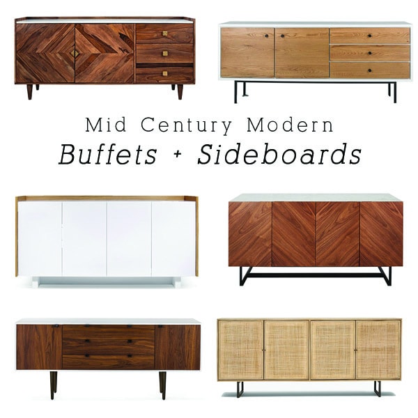 Best Mid Century Modern Buffets, Large Sideboards + Console tables