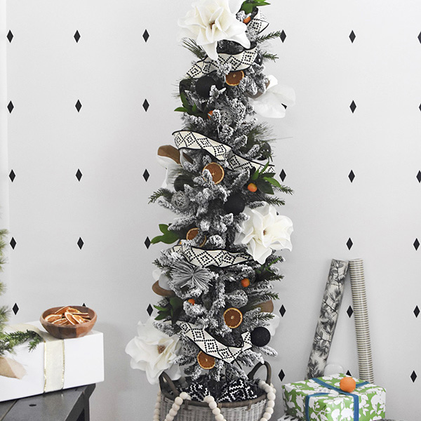 Natural Modern Flocked Christmas Tree