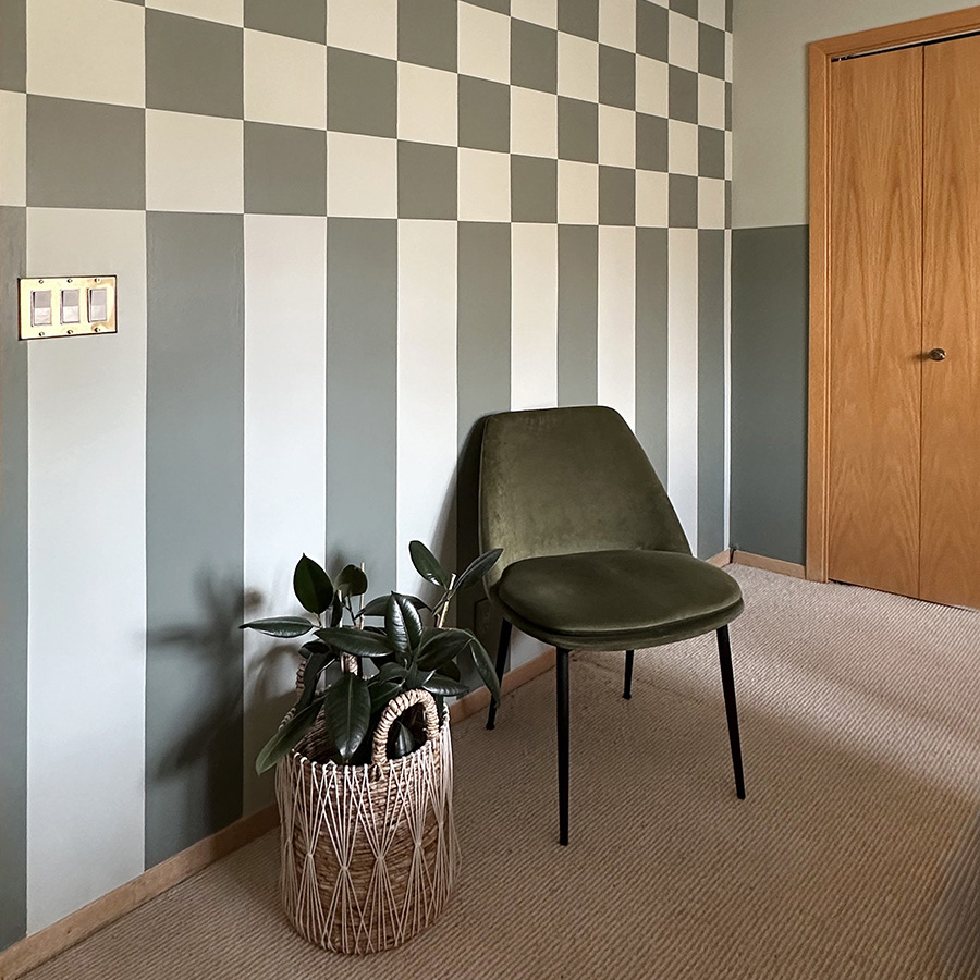 How to paint a Checker Pattern Accent Wall