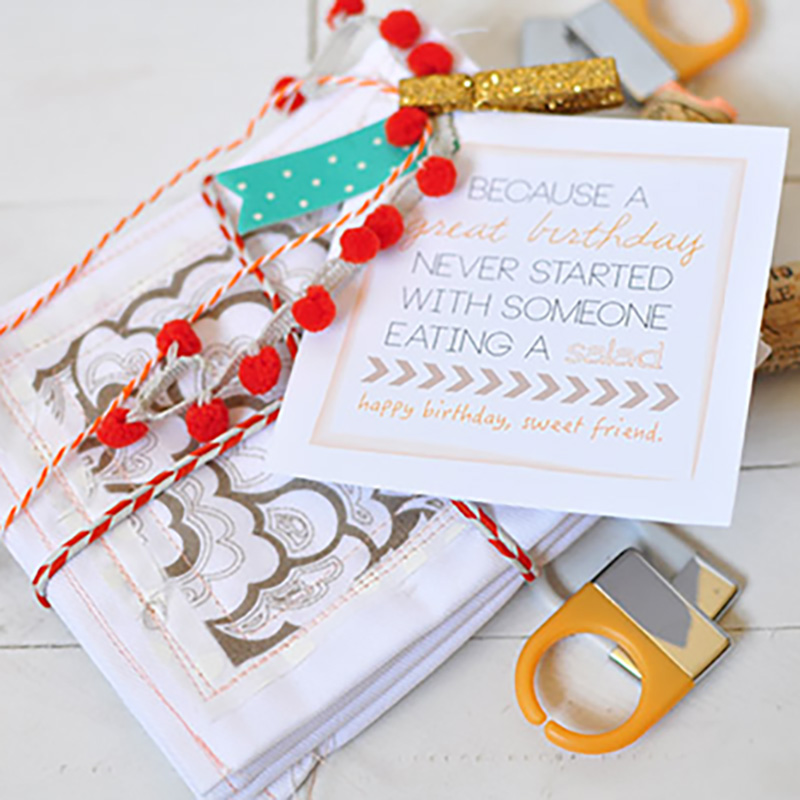 1- Stamped napkins