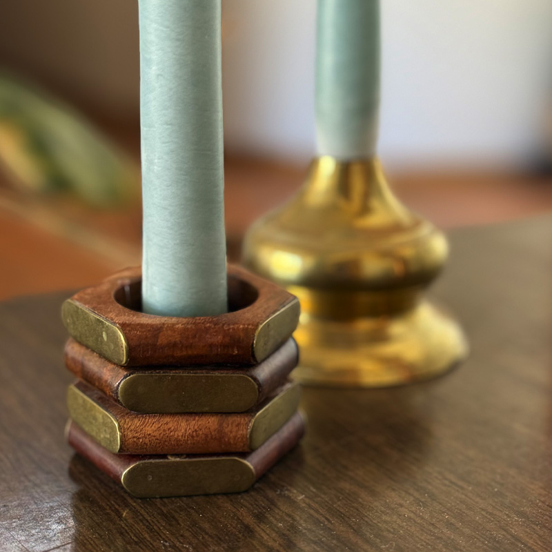 1 - Thrifted Candle Holder - MCM vibes