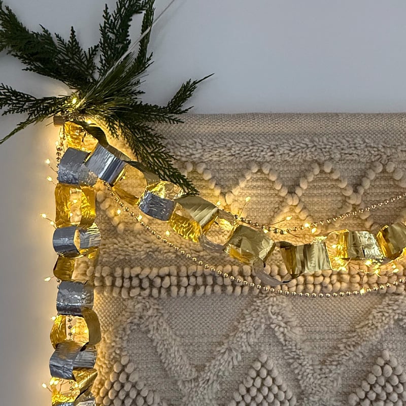 1 - Twinkle lights - Holiday Pressed Tin Metal Chain