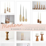 Modern Wood Candle Holders-1