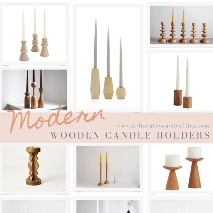 Modern Wood Candle Holders