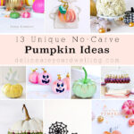 Colorful No Carve Pumpkins Ideas