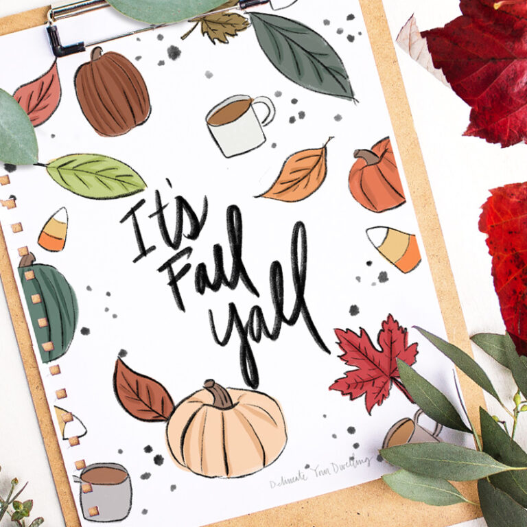 It’s Fall Y’all Coloring Page