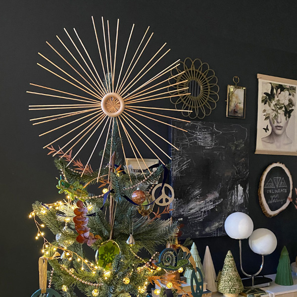 DIY Wooden Starburst Tree Topper