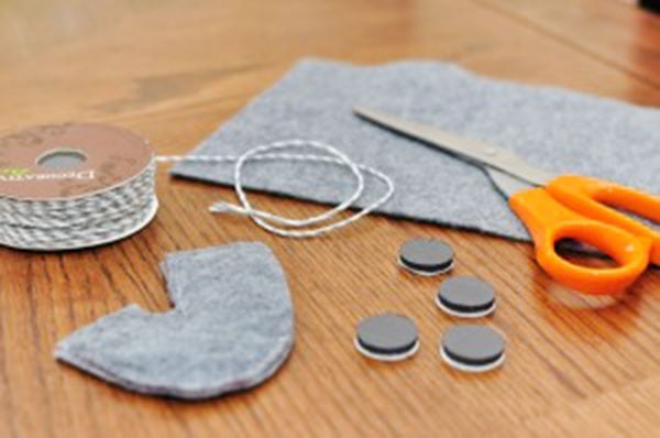 Gray felt supplies