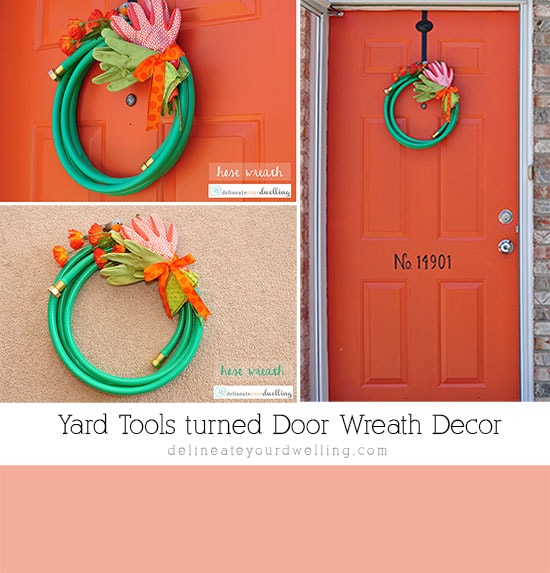 Yard Wreath made from tools, Delineateyourdwelling.com