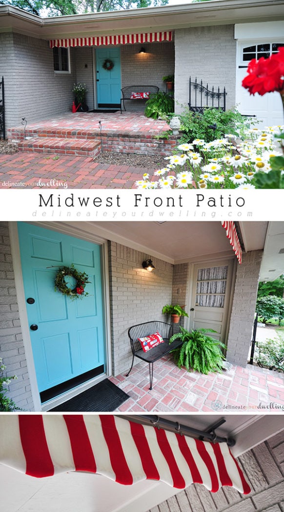 Be inspired by this Adorable Midwest Front Patio Open House! delineateyourdwelling.com #Midwestfrontpatio