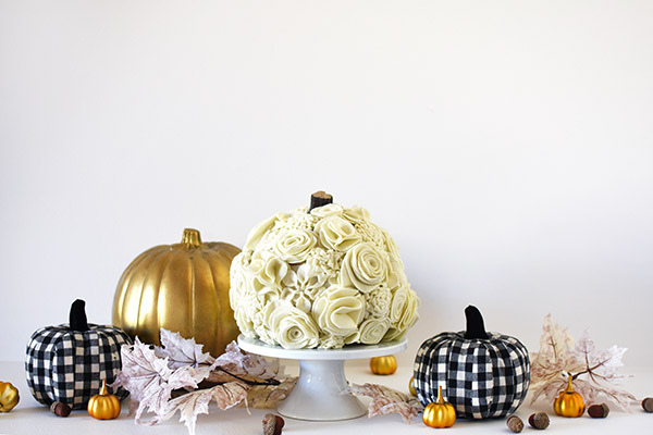 Floral Felt Pumpkin2