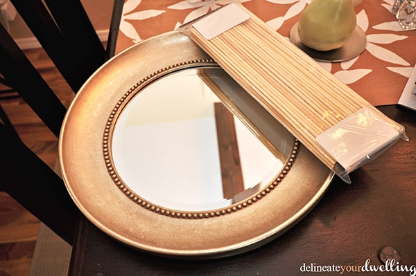 DIY Wooden Skewer Mirror supplies