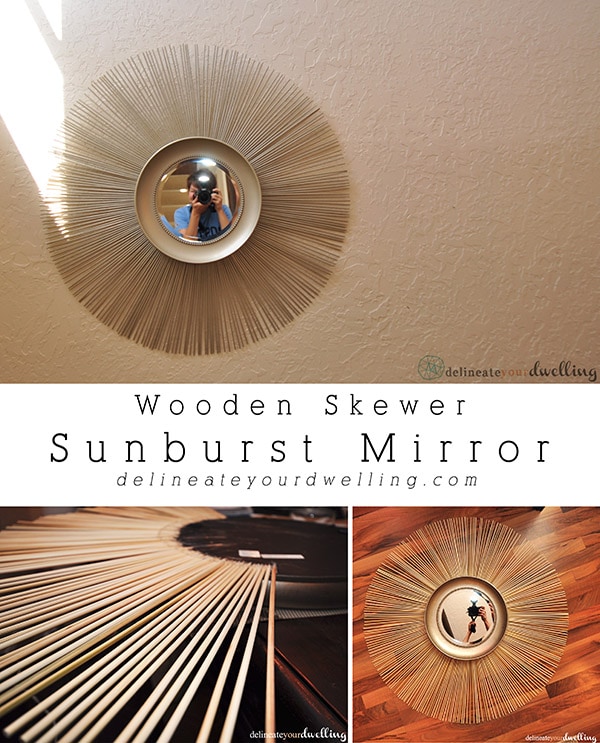 Wooden Sunburst Mirror