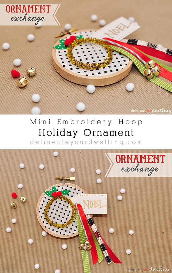 How to make a simple Embroidery Hoop Holiday Ornament, Delineate Your Dwelling