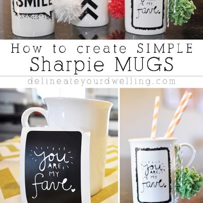 Simple Sharpie Mug Art, Delineateyourdwelling.com