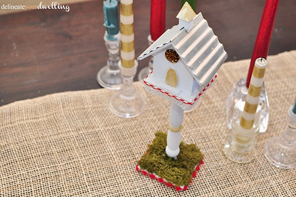 Christmas Tin Roof Birdhouse
