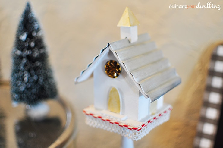 Holiday Decor Birdhouse