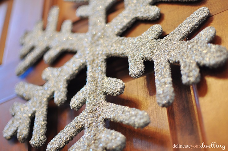 Holiday Decor glittery Snowflake