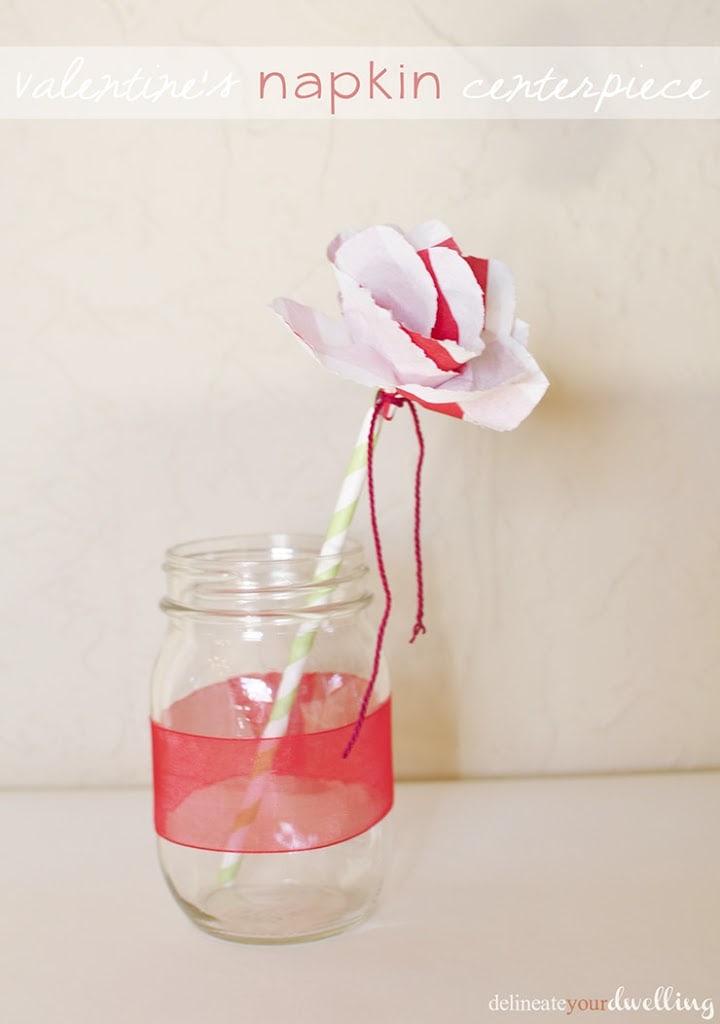 Valentine’s Day Napkin Centerpiece