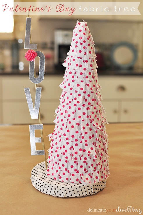 Valentine’s Day Fabric Tree