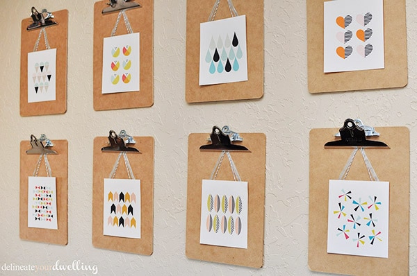 Tips for creating a DIY Clipboard Gallery Wall, Delineate Your Dwelling