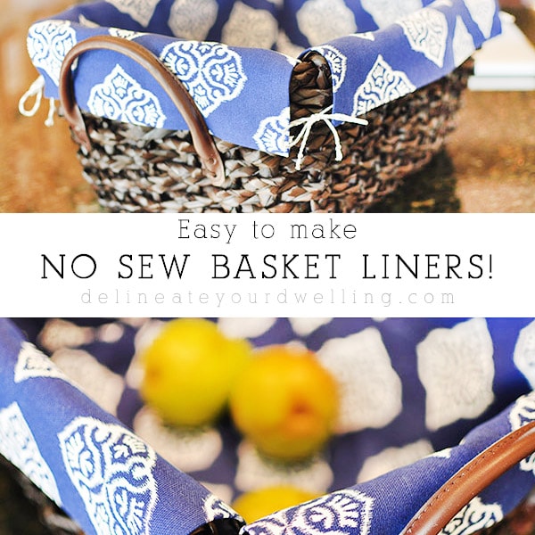 How to make No Sew Basket Liners