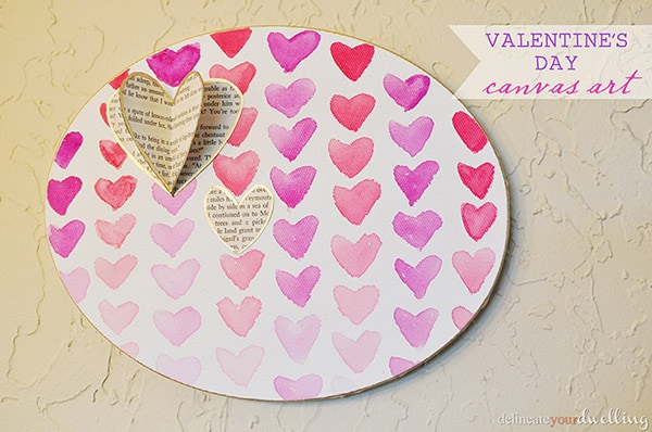 Valentine's Day canvas art gold, Delineateyourdwelling.com