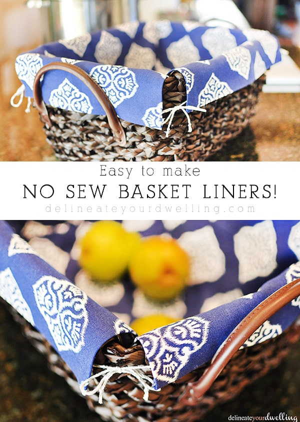 No sew basket liners