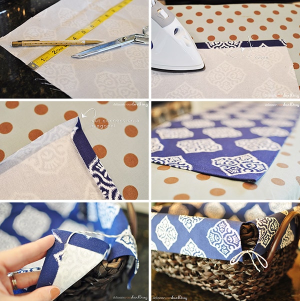 No Sew Basket Liners