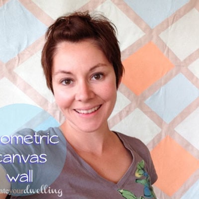 geometric canvas wall