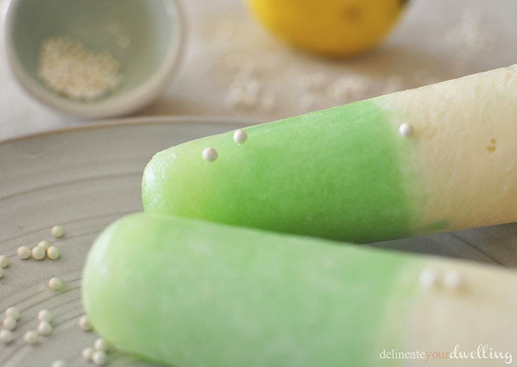 Lime and Cream Popsicles