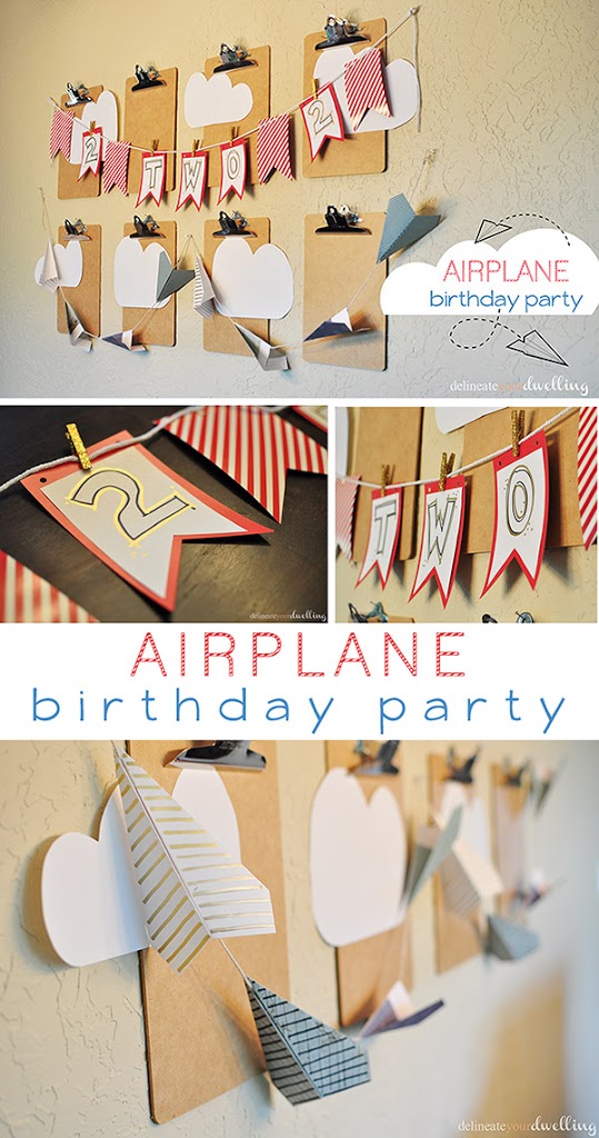 Airplane Themed Birthday Party, Delineate Your Dwelling #airplaneparty #twoyearoldparty